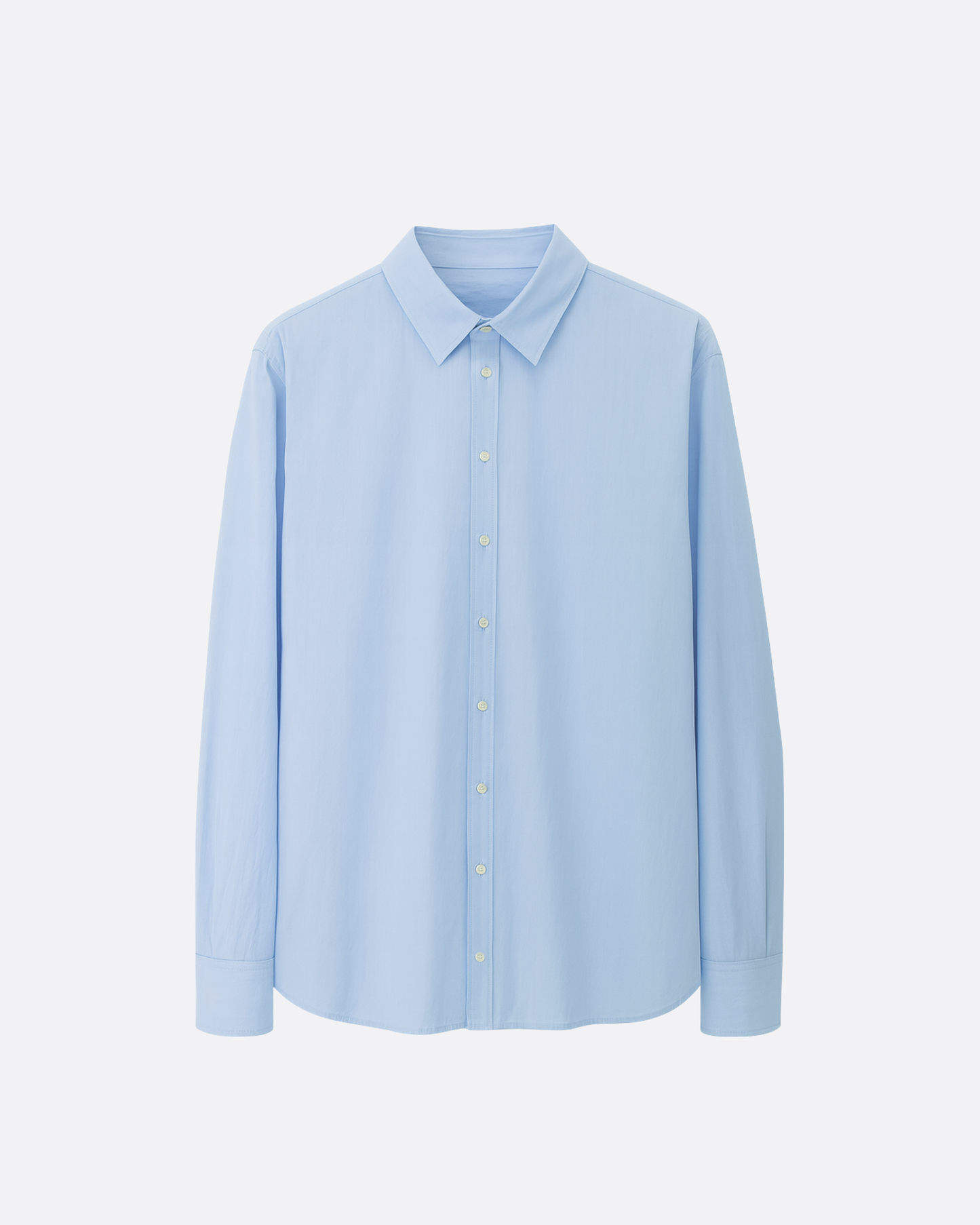 Chemise Popeline de Coton "OFFICE" Bleu ciel