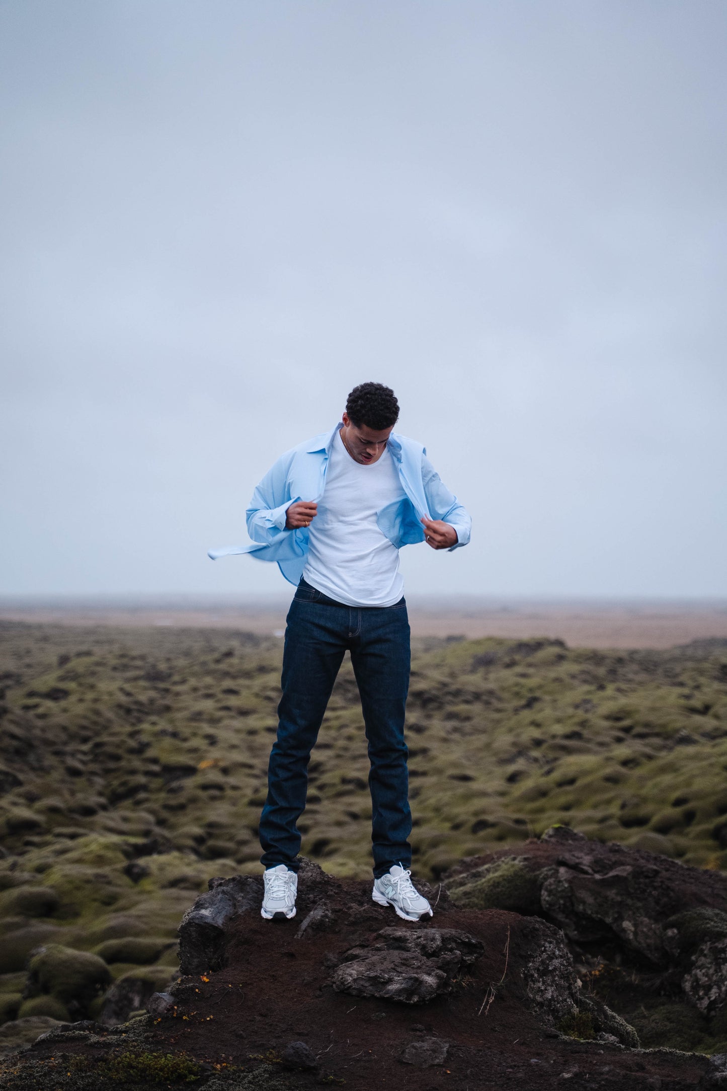 Pantalon Denim Brut Regular "STRIDE" Indigo